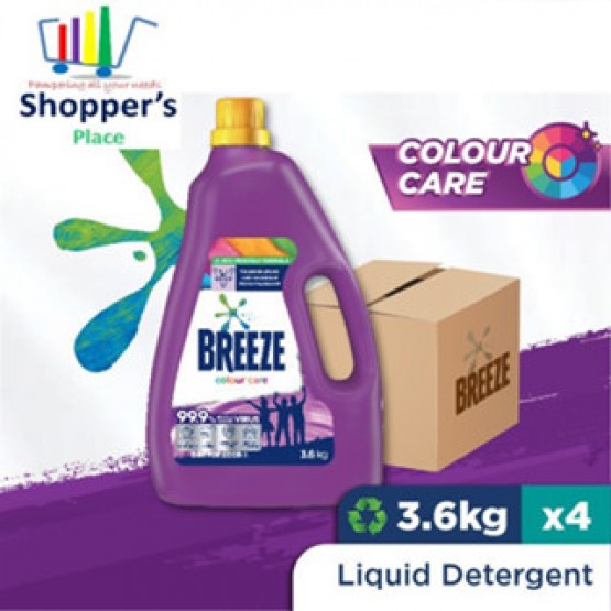 Breeze Colour Care Liquid Detergent 3.6kg x 4 - Carton Sales